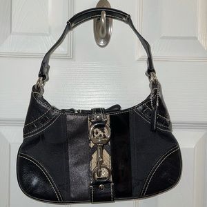 Coach Hampton Signature Python Stripe Hobo Bag